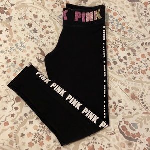 Pink sequin leggings